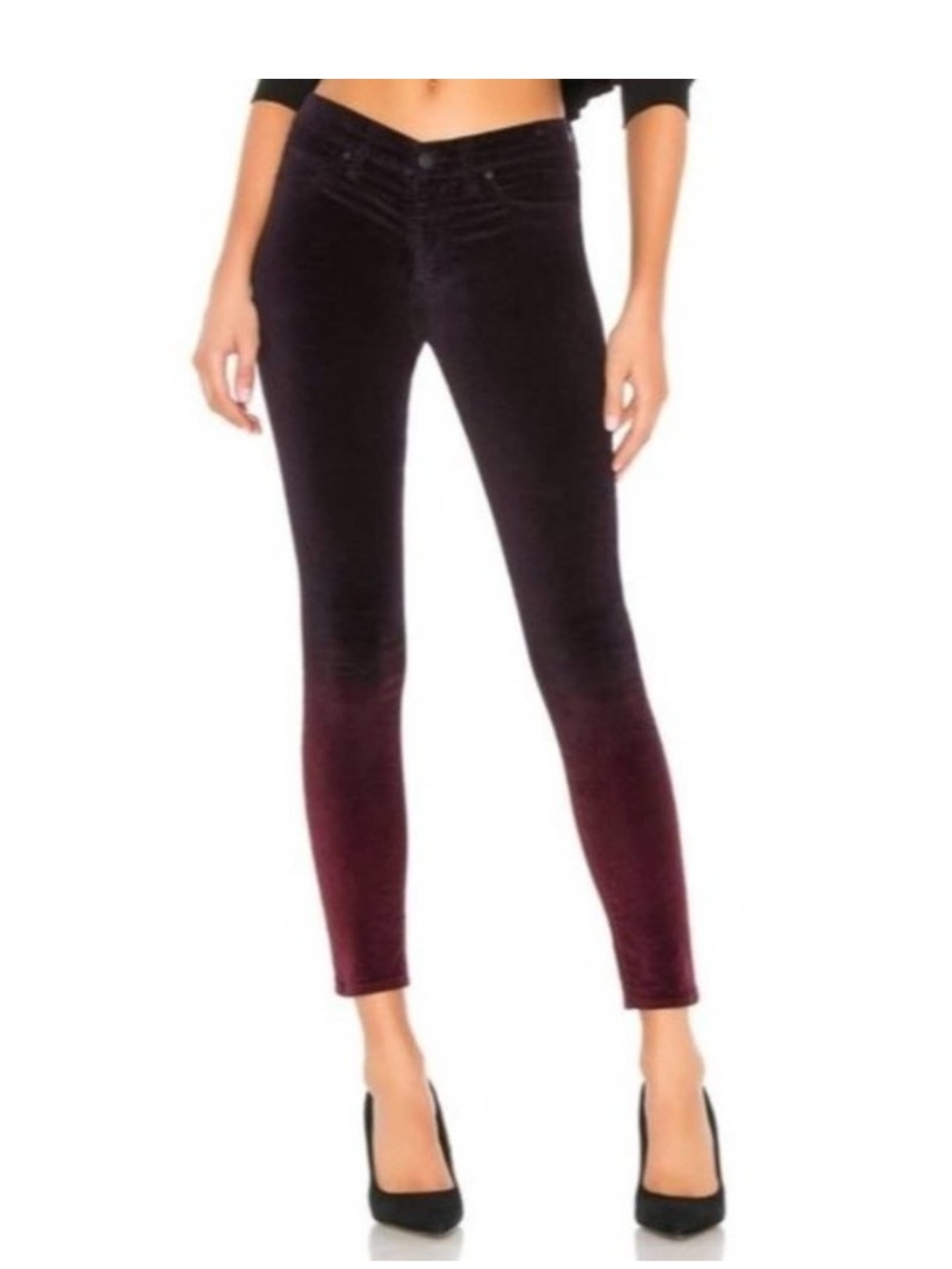 Hudson Nico high rise super skinny velvet pant